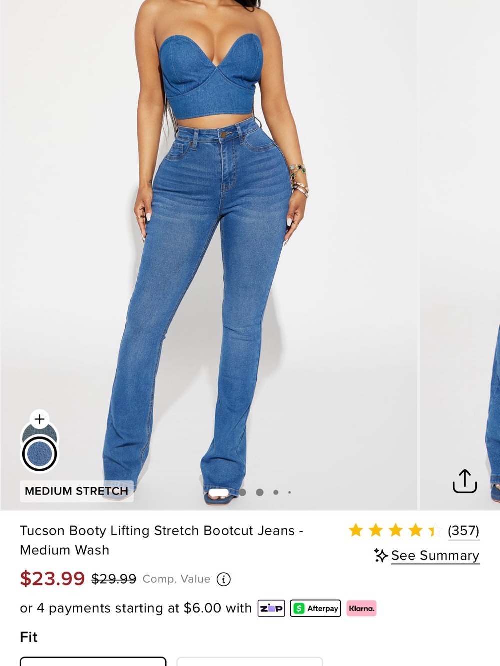 Fashion Nova Dark Blue Flare Jeans